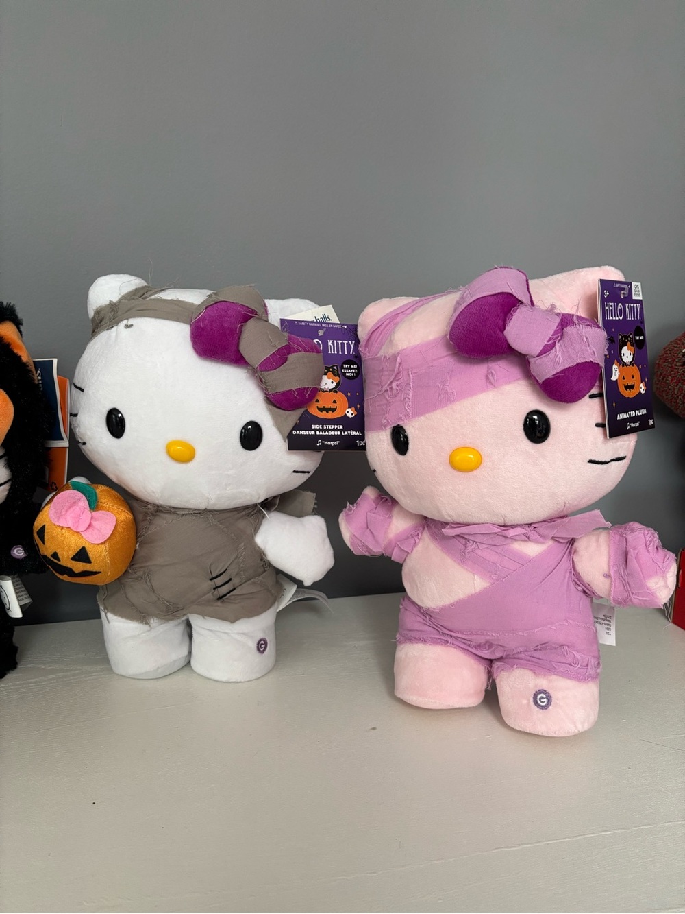 Hello Kitty Halloween Plush Duo - Pink & White Mummy Costumes